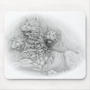 Mousepad Estudo da estátua de leões - Pierre Jacques mousep