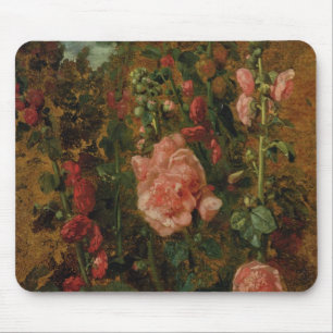 Mousepad Estudo dos Hollyhocks, c.1826 (óleo a bordo)