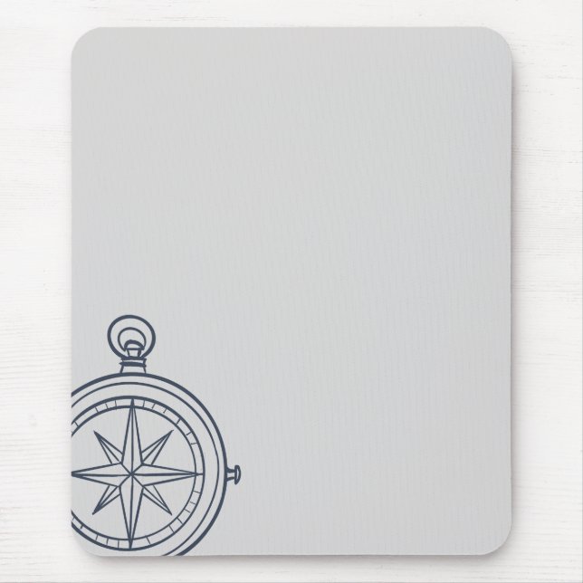 Mousepad Estudo Noturno bússola dark academia (Frente)