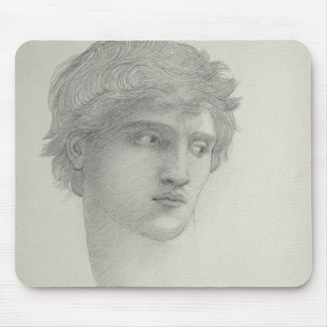 Mousepad Estudo para a cabeça de Perseus (lápis no papel) (Frente)