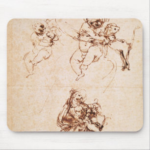 Mousepad Estudos para Madonna com um gato, c.1478-80