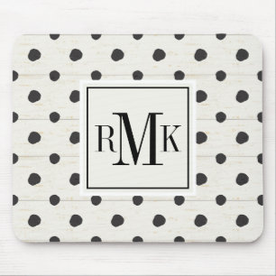 Mousepad Etapa simples três dos sinais do monograma