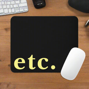 Mousepad etc. Típica moderna de preto e amarelo-tenra