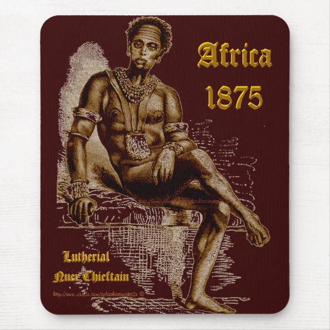 Mousepad Etíope-Lutherial-Afro-Chefe de Nuer - Etiópia (Frente)