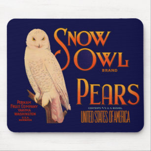 Mousepad Etiqueta da marca de serra de neve da década de 19