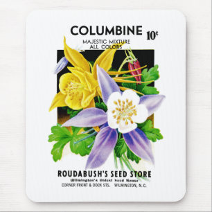 Mousepad Etiqueta de Pacote de Semente Columbina