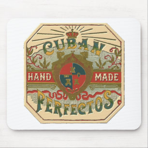 Mousepad Etiqueta do tabaco de Perfectos do cubano do