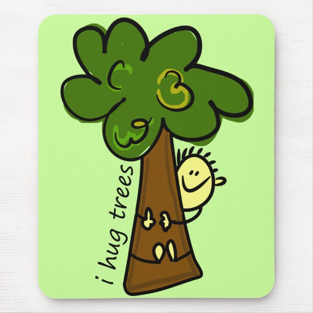 Mousepad Eu abraço o tapete do rato das árvores (Frente)