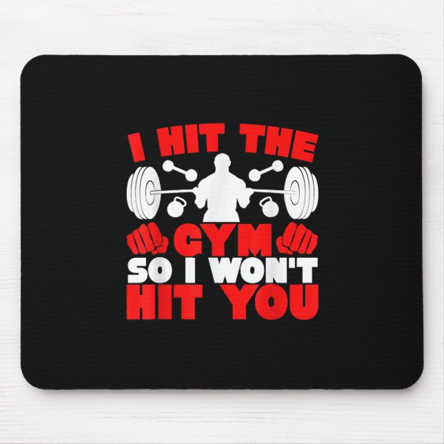 Mousepad Eu Acertei Na Academia Para Não Te Atingir Na Malh (Frente)