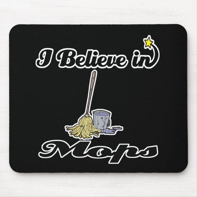 Mousepad eu acredito em esfregões (Frente)