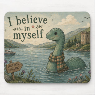 Mousepad Eu acredito em mim mesmo Loch Ness Monster caprich