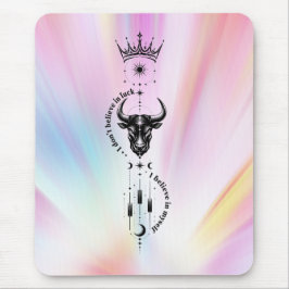 Mousepad Eu Acredito em Mim Mesmo Símbolo de Trader Aura Pa