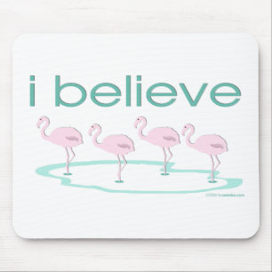 Mousepad Eu acredito nos flamingos 2