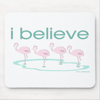 Mousepad Eu acredito nos flamingos 2