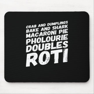 Mousepad Eu adoro a camiseta Comida de Trinidad e Tobago