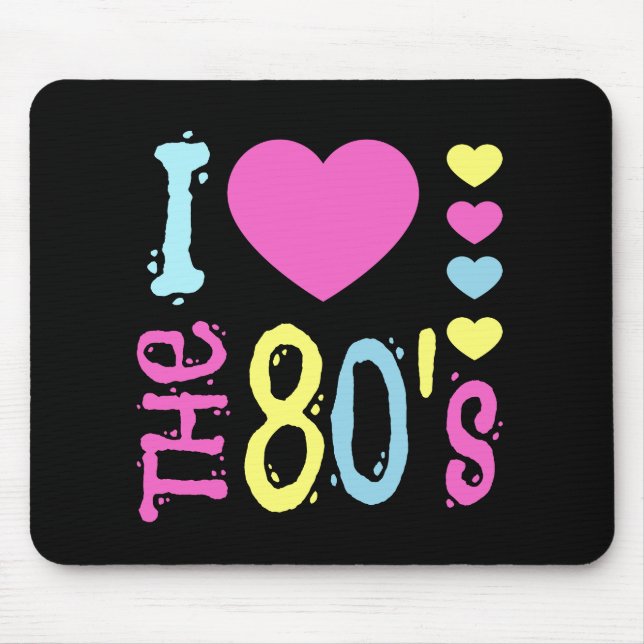 Mousepad Eu adoro a fantasia da Disco dos anos 80 (Frente)