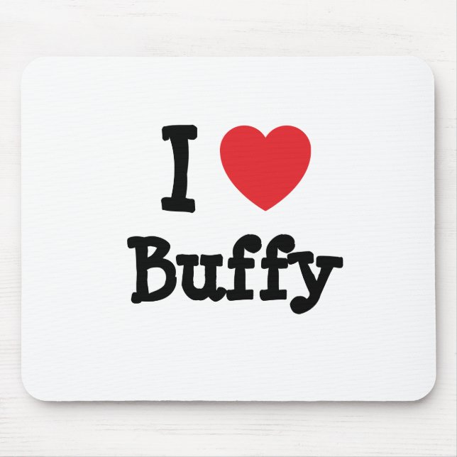 Mousepad Eu adoro Buffy Heart Shirt (Frente)