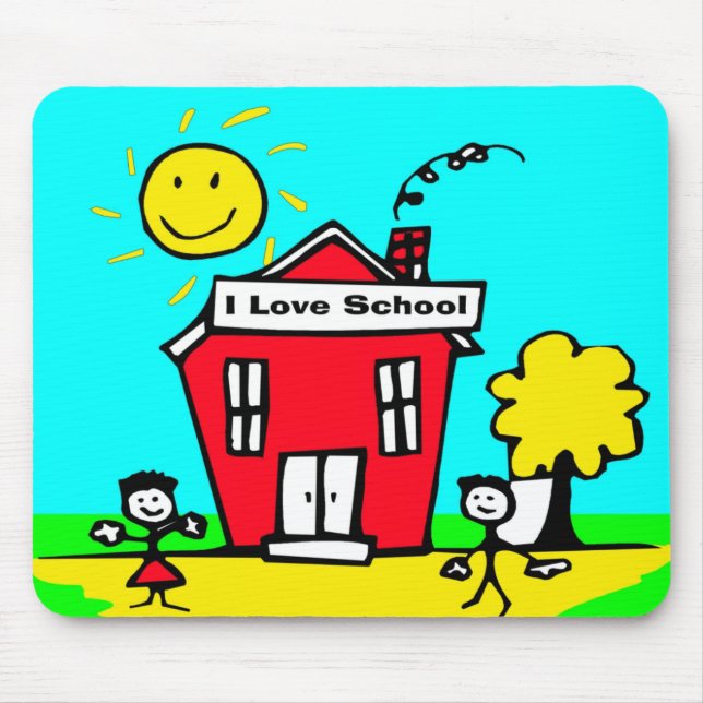 Mousepad Eu Adoro Escola (Frente)