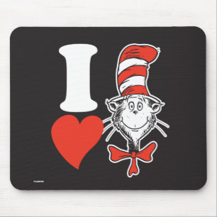 Mousepad Eu Adoro o Gato no Chapéu