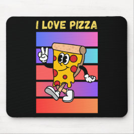 Mousepad Eu adoro pizza.