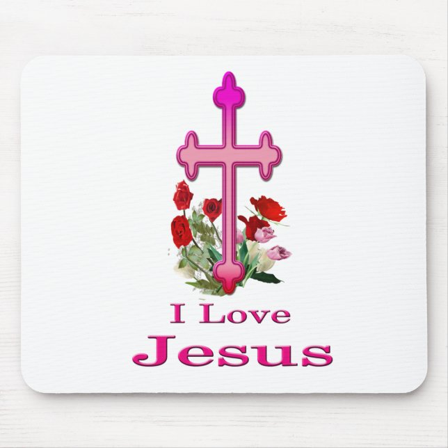 Mousepad Eu adoro presentes de Jesus (Frente)
