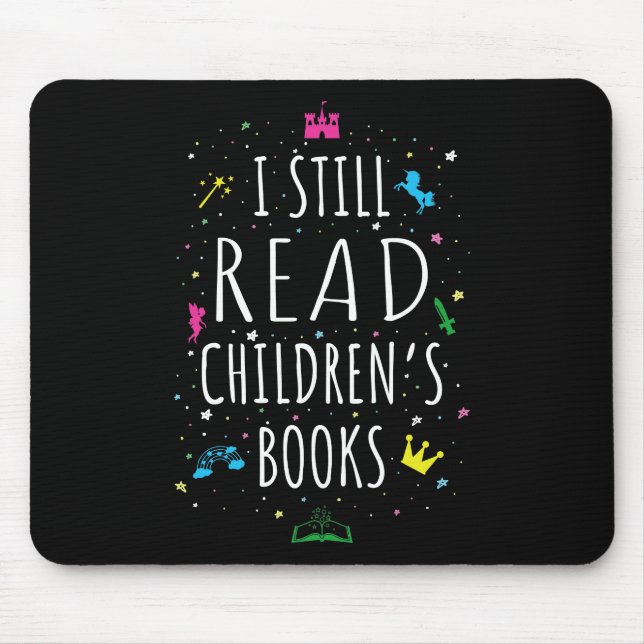 Mousepad Eu ainda leio livros infantis I (Frente)