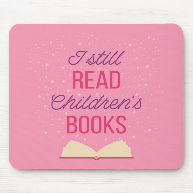Mousepad Eu ainda leio livros infantis III (Frente)