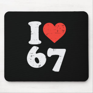Mousepad Eu Amo 67 Roupa Engraçada 6 7 Meme Seis Sete Crian