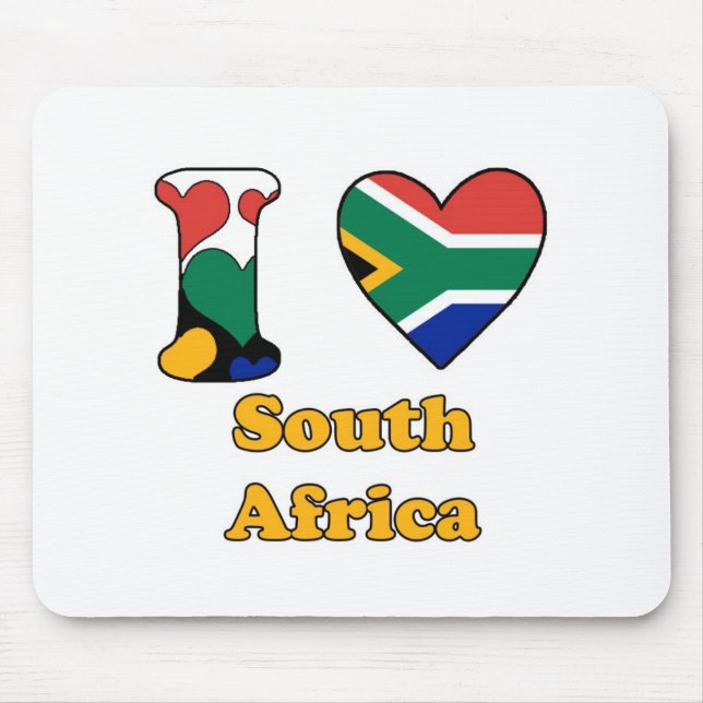Mousepad Eu amo a África do Sul (Frente)