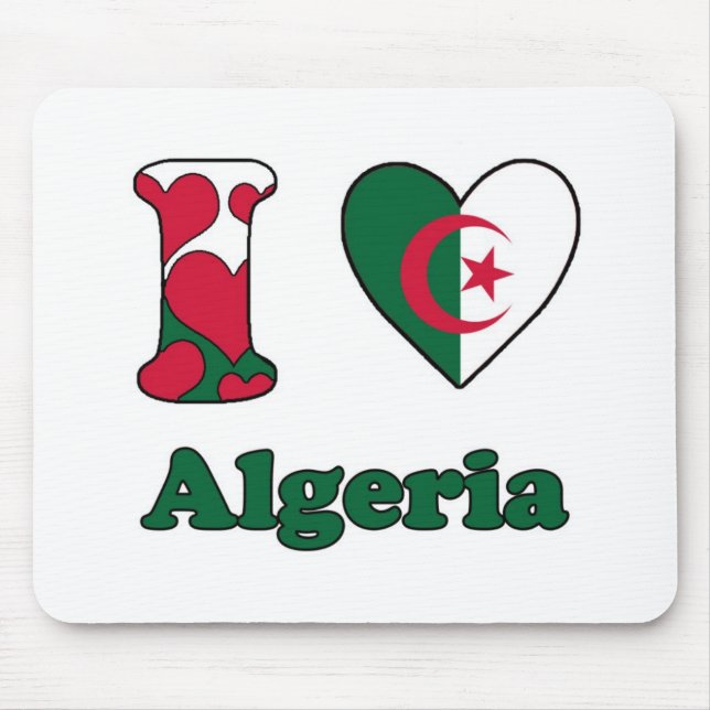 Mousepad Eu amo a Argélia (Frente)