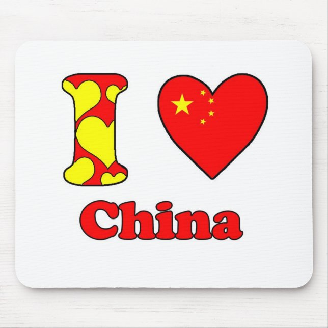 Mousepad Eu amo a China (Frente)