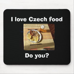 Mousepad Eu amo a comida checa