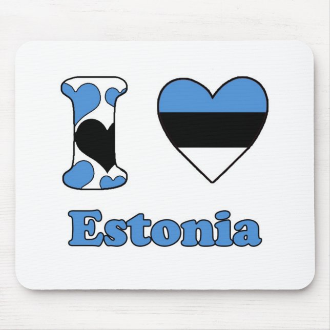 Mousepad Eu amo a Estônia (Frente)