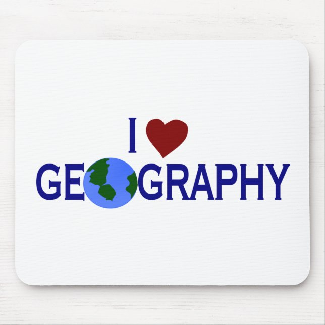 Mousepad Eu amo a geografia (Frente)