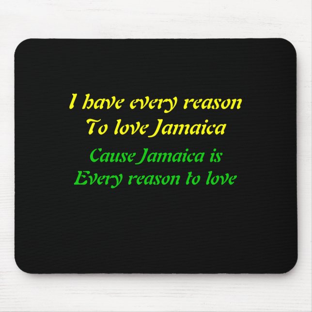 Mousepad Eu amo a Jamaica (Frente)