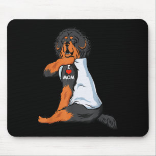 Mousepad Eu Amo A Mãe Tatto Tibetan Mastiff Mãe Cão Lover W
