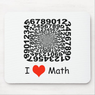 Mousepad Eu amo a matemática