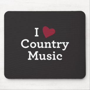 Mousepad Eu amo a música country