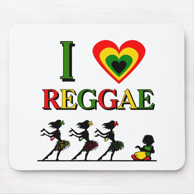 Mousepad Eu amo a reggae (Frente)