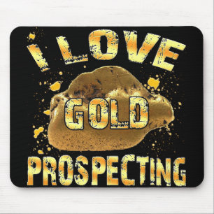 Mousepad Eu amo a sondagem Dourado