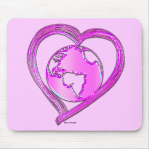 Mousepad EU AMO A TERRA (Rosa)