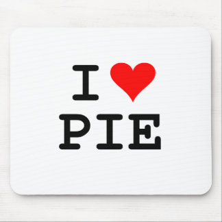 Mousepad Eu amo a torta (a rotulação preta)