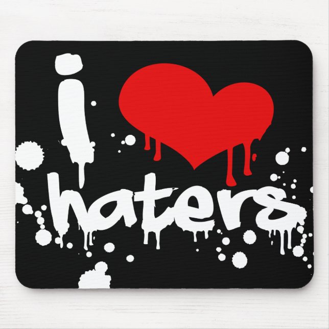 Mousepad Eu amo aborrecedores (Frente)
