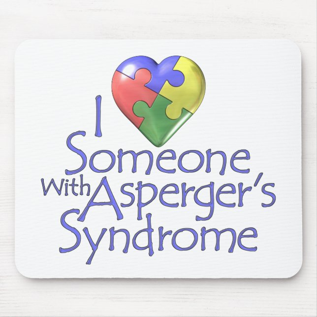 Mousepad Eu amo alguém com Asperger (Frente)