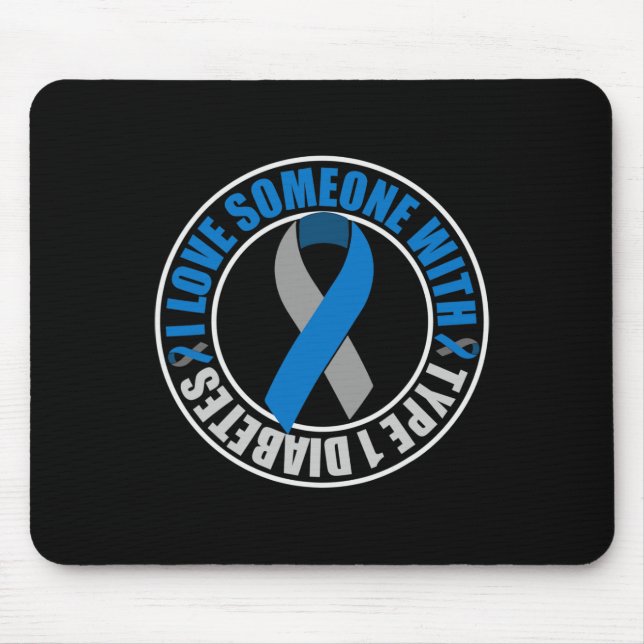 Mousepad Eu Amo Alguém Com Diabetes Tipo 1 (Frente)