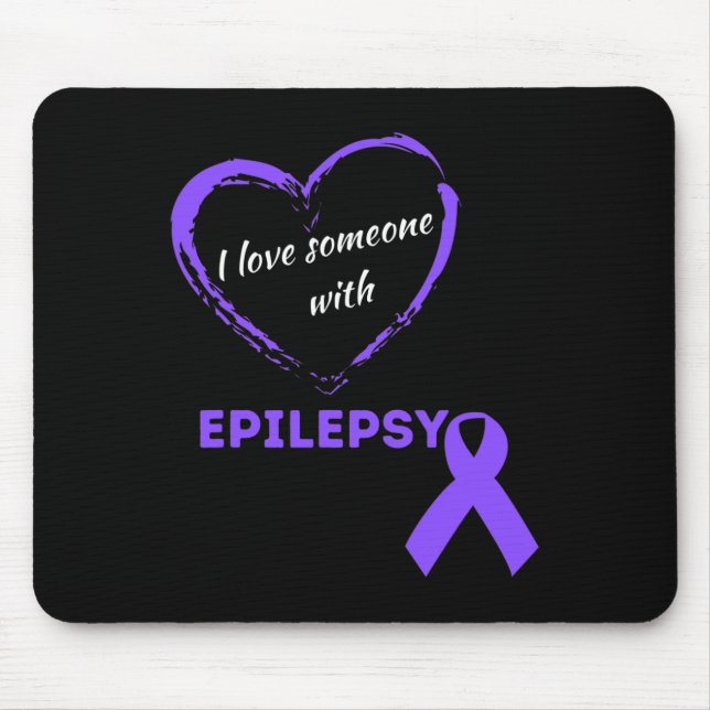 Mousepad Eu Amo Alguém Com Epilepsia Roxo De Consciência (Frente)