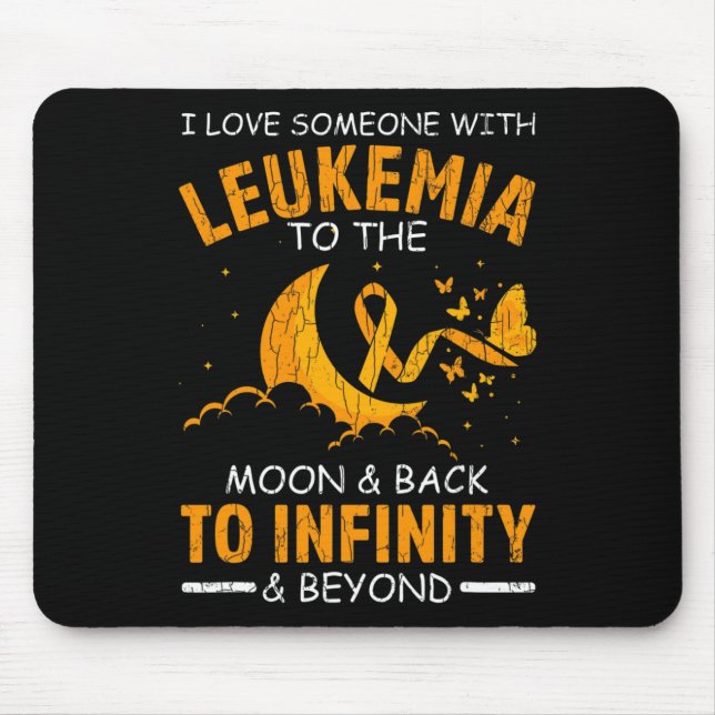 Mousepad Eu Amo Alguém Com Leucemia Feliz Consciência Ribbo (Frente)