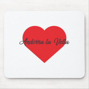 Mousepad Eu amo Andorra la Vella - Andorra