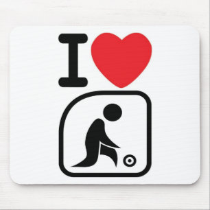 Mousepad Eu amo bacias do gramado