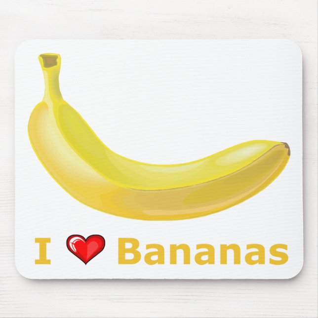 Mousepad Eu amo bananas (Frente)